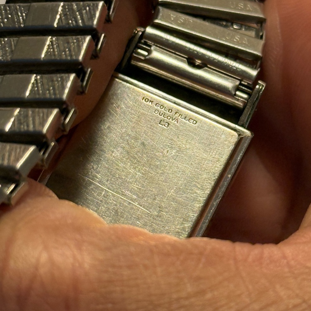 Bulova Silver Rectangular Stretchy Band Women’s o… - image 7